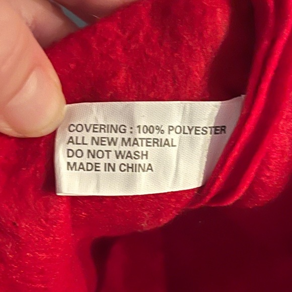 Cat Christmas Stocking Fish Shaped Felt Pet Kitty In Santa Hat & Bowtie 17.5" - Picture 6 of 7